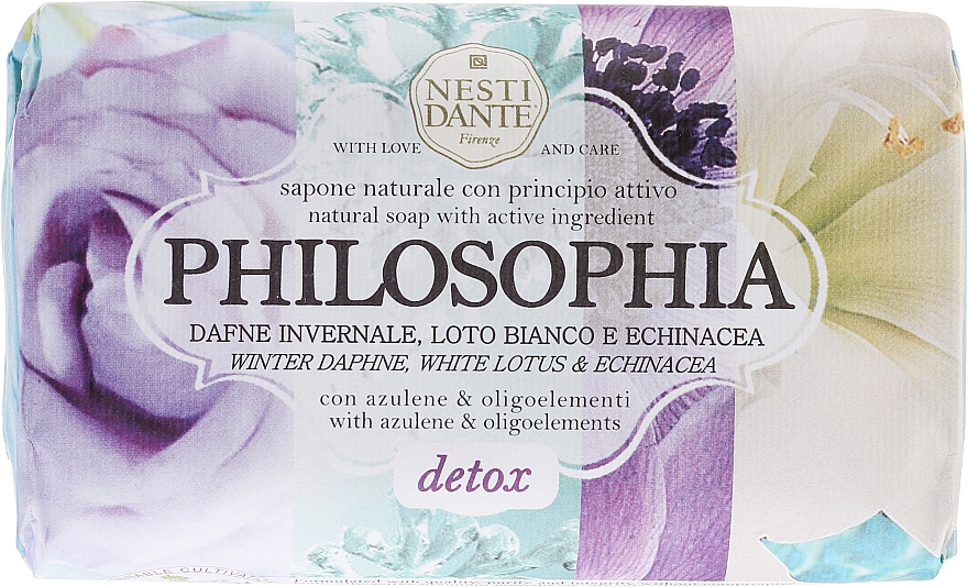 Detox-Naturseife mit weißem Lotus und Echinacea - Nesti Dante Natural Soap Winter Daphne, White Lotus & Echinacea Philosophia Collection — Bild N1