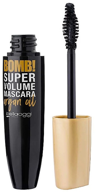 Volumengebende Wimperntusche mit Arganöl  - Bellaoggi Bomb! Super Volume Mascara Argan Oil  — Bild N2