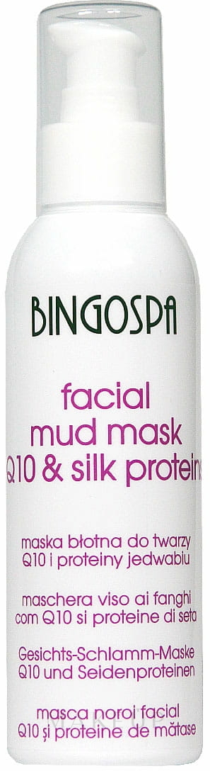 Schlamm-Gesichtsmaske mit Coenzym Q10 und Seidenproteinen - BingoSpa — Bild 150 g