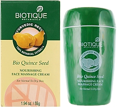 Düfte, Parfümerie und Kosmetik Pflegende Massagecreme für das Gesicht mit Quittensamen - Biotique Bio Quince Seed Face Massage Cream