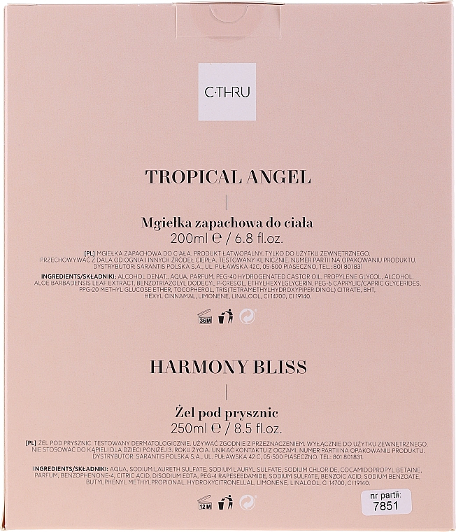 C-Thru Tropical Angel & Harmony Bliss - Körperpflegeset (Körpernebel 200ml + Duschgel 250ml) — Bild N2