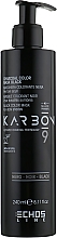 Maske mit Aktivkohle für dunkles Haar - Echosline Karbon 9 Charcoal Color Mask Black — Bild N1