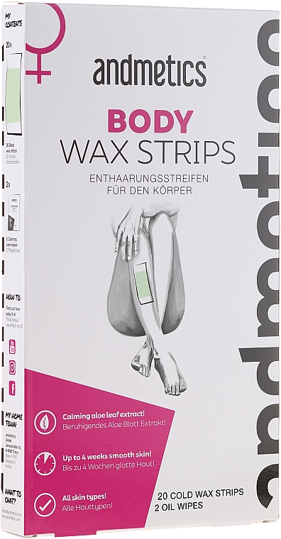 Enthaarungsstreifen für den Körper - Andmetics Body Wax Strips — Bild N1