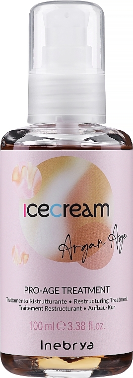 Restrukturierendes Argan-Öl für mehr Haarglanz und Geschmeidigkeit - Inebrya Ice Cream Pro Age Treatment Argan Oil — Bild N1