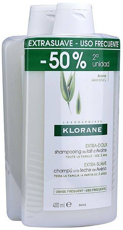 Haarshampoo - Klorane Extra Gentle Oat Milk Shampoo — Bild N1