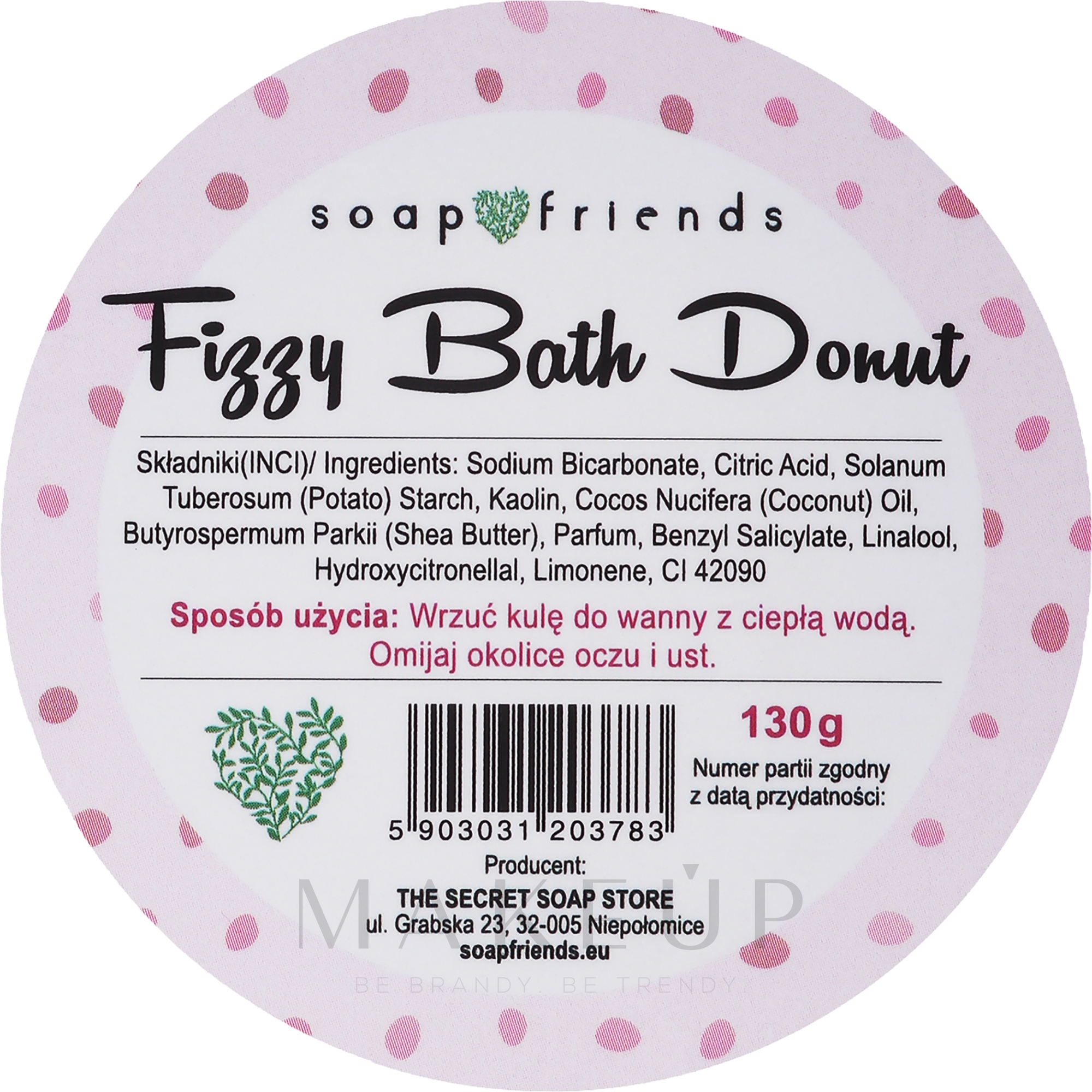 Badebombe Donat - Soap&Friends  — Bild 130 g