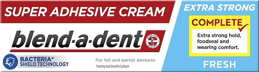 Haftcreme für Zahnprothese - Blend-A-Dent Super Adhesive Cream Fresh Complete — Bild N1