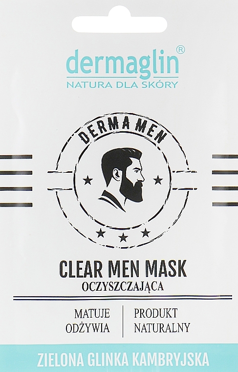 Dermaglin Clear Men Mask  - GESCHENK! Reinigende Gesichtsmaske für Männer — Bild N1