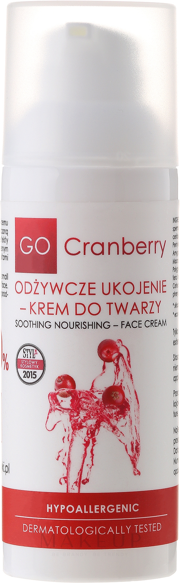 Hypoallergene und beruhigende Gesichtscreme - GoCranberry Soothing Nourishing Face Cream — Bild 50 ml