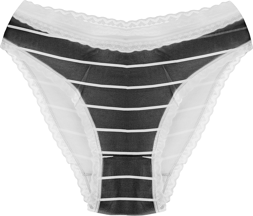 Damenhöschen aus Baumwolle mit schwarzen Streifen - Moraj — Bild N1