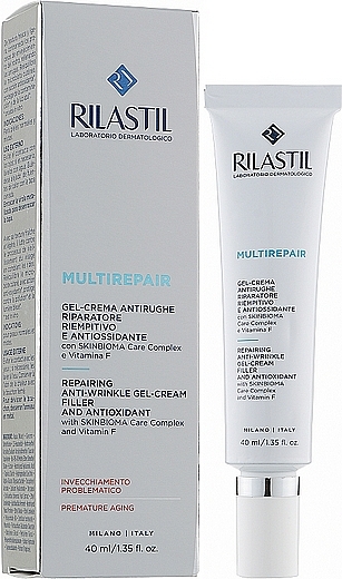 Antioxidatives regenerierendes Cremegel zum Füllen von Falten - Rilastil Multirepair Repairing Anti-Wrinkle Gel-Cream — Bild N1