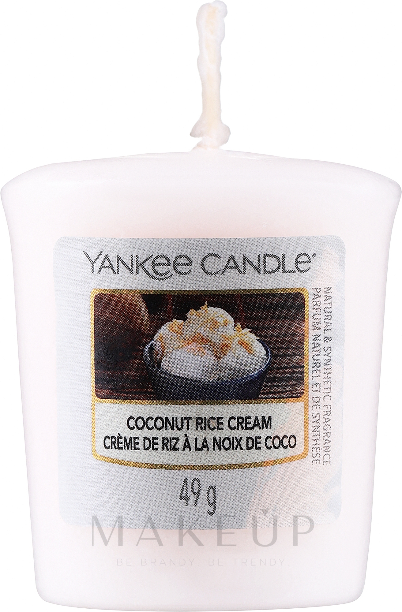 Duftkerze Coconut Rice Cream - Yankee Candle Coconut Rice Cream Votive Candle — Bild 49 g