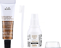 Henna für Augenbrauen und Wimpern schwarz - Delia Eyebrow Tint Gel ProColor 1.0 Black — Bild N2