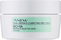 Düfte, Parfümerie und Kosmetik Gesichtspeeling mit Aloe Vera Saft - Avon Anew Dual Defence Biotics & Salicylic Acid Clarifying Peel Pads