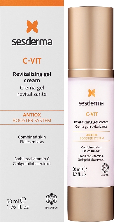 Revitalisierende Gesichtsgel-Creme für Mischhaut - SesDerma Laboratories C-Vit Revitalizing Gel Cream — Bild N2