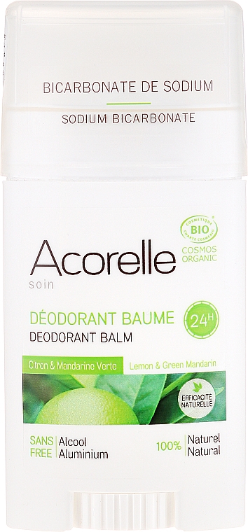 Bio Deostick mit Zitrone und grüner Mandarine - Acorelle Deodorant Balm — Bild N1
