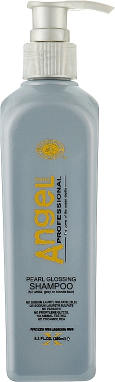 Shampoo für weißes, graues oder blondes Haar - Angel Professional Paris Perl Glossing Shampoo — Bild N1