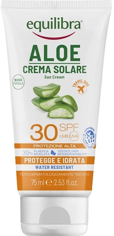 Sonnenschutzcreme - Equilibra Aloe Sun Cream SPF30 — Bild N1