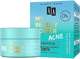 Regenerierende Nachtcreme mit Hanföl und Zink - AA My Beauty Power Acne — Bild N1