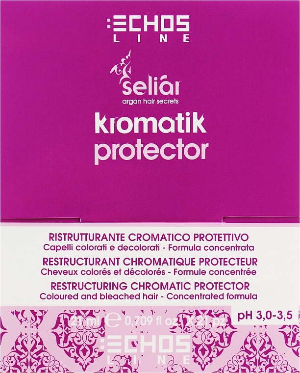 Restrukturierender Protektor zum Schutz der Farbe von coloriertem Haar - Echosline Seliar Kromatik Protector — Bild N3