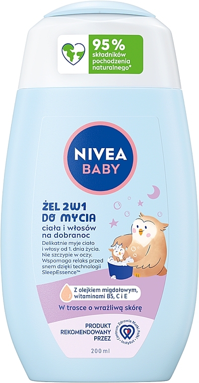 2in1 Körper- und Haarwaschgel zum Schlafengehen - Nivea Baby  — Bild N1