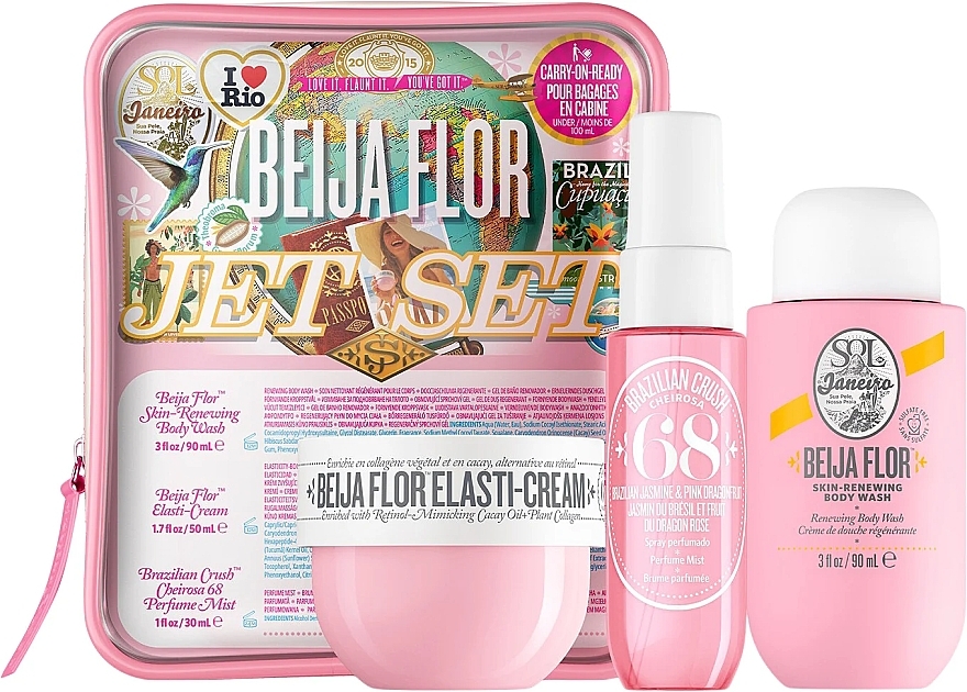 Körperpflegeset - Sol de Janeiro Beija Flor Jet Set (b/ream/50ml + sh/gel/90ml + mist/30ml) — Bild N1