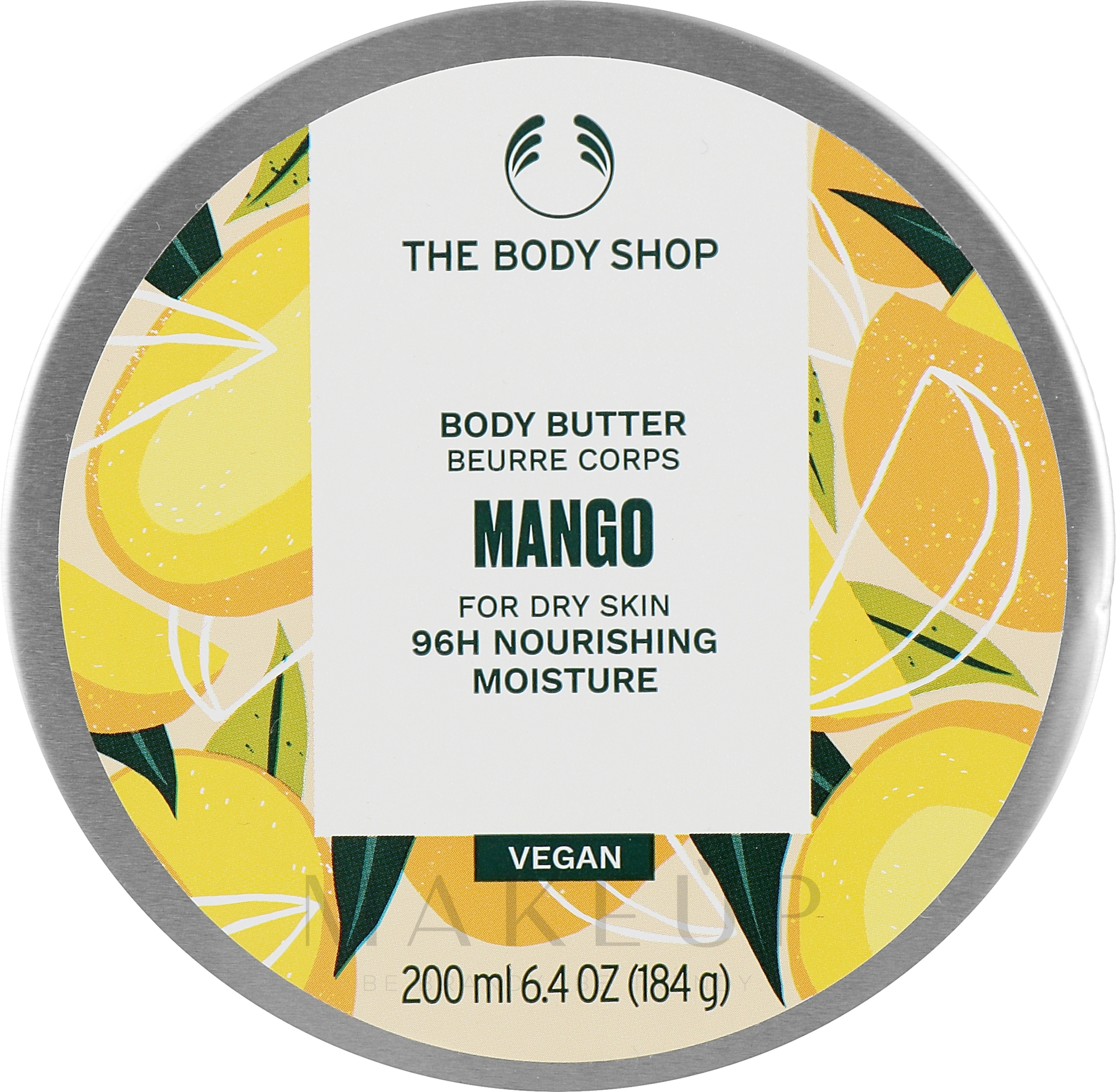 Feuchtigkeitsspendende Körperbutter mit Mangokernöl - The Body Shop Mango Softening Body Butter Vegan — Bild 200 ml