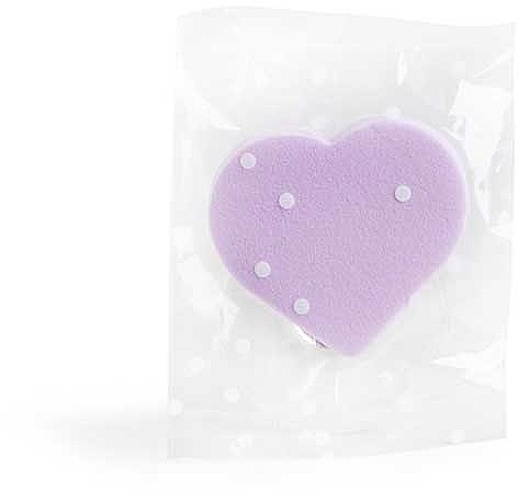Make-up-Schwamm Herz violett - IDC Institute Makeup Sponge Heart — Bild N2
