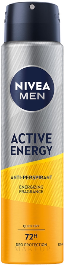 Deospray Antitranspirant - Nivea Men Active Energy Antiperspirant — Bild 250 ml