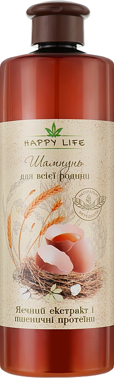 Haarshampoo mit Eiextrakt und Weizenproteinen - Happy Life — Bild N1