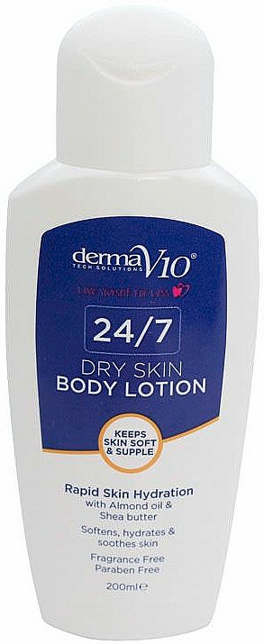 Körperlotion für trockene Haut mit Mandelöl - Derma V10 24/7 Dry Skin Body Lotion Almond Oil — Bild N1