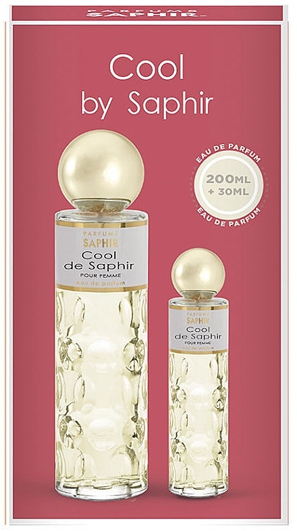 Saphir Parfums Cool De Saphir Pour Femme  - Duftset (Eau de Parfum 200ml + Eau de Parfum 30ml)  — Bild N1