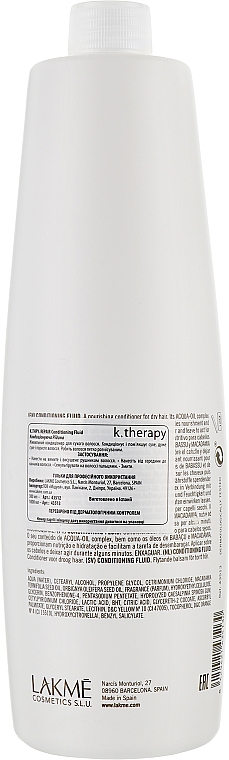 Haarspülung für trockenes Haar - Lakme K.Therapy Repair Conditioning Fluid — Bild N4