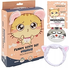 Gesichtspflegeset - Mond'Sub Funny Kitty Set (Gesichtsmaske 24ml + Stirnband 1 St.)  — Bild N2