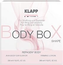 Düfte, Parfümerie und Kosmetik Körperpflegeset - Klapp Repagen Body Box Shape (Körperpeeling 200ml + Körperlotion 200ml)