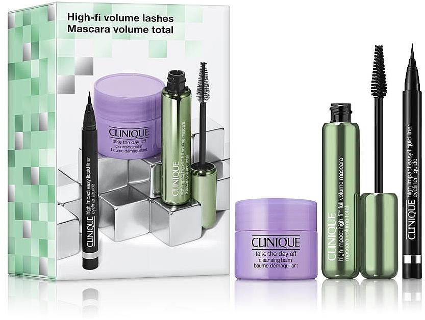 Make-up Set - Clinique High-Fi Volume Lashes (mascara/10ml + eye/liner/0.34g + balm/15ml) — Bild N1