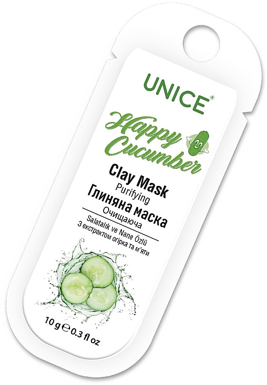Schlammmaske mit Gurkenextrakt - Unice Heppy Cucumber Clay Mask — Bild N1