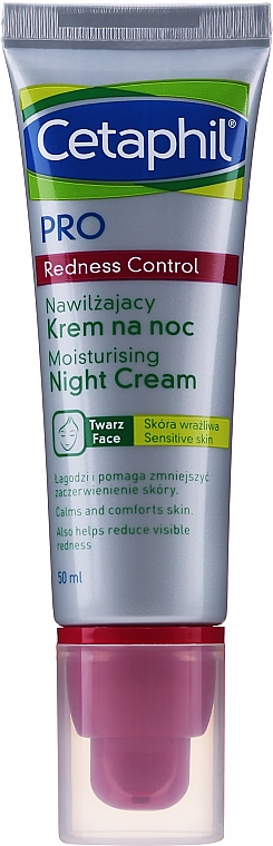 Feuchtigkeitsspendende Gesichtscreme für die Nacht für empfindliche Haut - Cetaphil Pro Redness Control Moisturizer Night Cream — Bild N1
