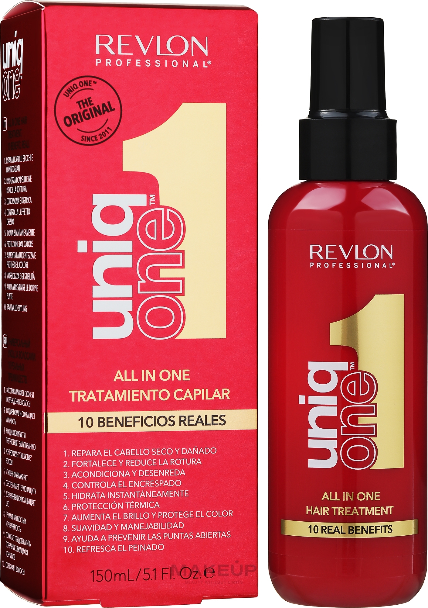 Haarmaske für trockenes und geschädigtes Haar in Sprayform - Revlon Professional Uniq One All In One Hair Treatment — Foto 150 ml