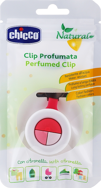 Aromatischer Anti-Mücken Clip rot-rosa-weiß - Chicco Perfumed Clip — Bild N1