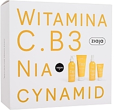 Düfte, Parfümerie und Kosmetik Set - Ziaja Vitamin C.B3 Niacinamide Set (f/cr/50ml + f/gel/190ml + b/balm/200ml + f/tonic/190ml)