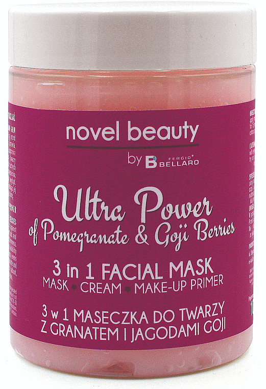 3in1 Gesichtsmaske mit Granatapfel und Heidelbeeren - Fergio Bellaro Novel Beauty Ultra Power Facial Mask — Bild N1