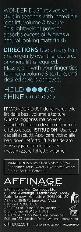 Volumengebendes Haarpuder - Affinage Mode Wonder Dust Volume Powder — Bild N3