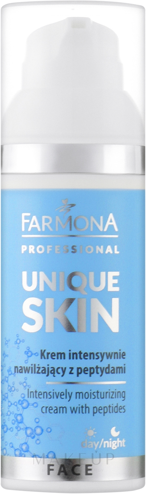 Intensiv feuchtigkeitsspendende Creme mit Peptiden - Farmona Professional Unique Skin Intensively Moisturizing Cream With Peptides — Bild 50 ml