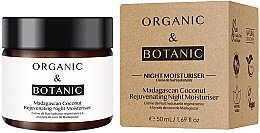 Düfte, Parfümerie und Kosmetik Feuchtigkeitsspendende Gesichtscreme für die Nacht - Organic & Botanic Madagascan Coconut Rejuvenating Night Moisturiser