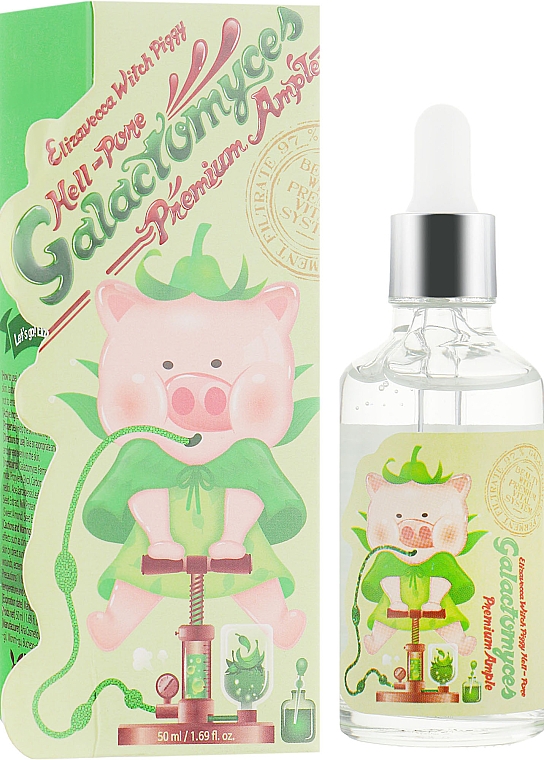 Feuchtigkeitsspendendes Gesichtsserum mit Niacinamid und Adenosin - Elizavecca Witch Piggy Hell-Pore Galactomyces Premium Ample — Bild N1