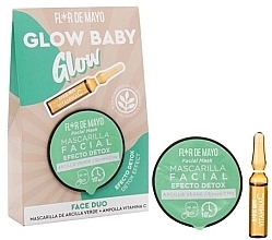 Düfte, Parfümerie und Kosmetik Set - Flor De Mayo Glow Baby Glow Face Set (mask/10ml + amp/2ml)