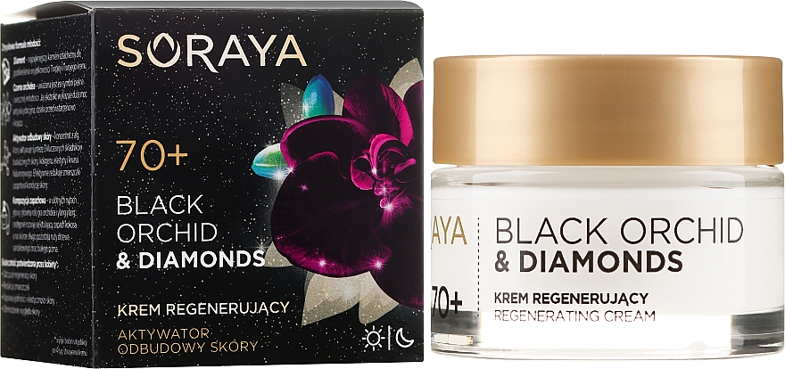 Regenerierende Gesichtscreme 70+ - Soraya Black Orchid & Diamonds 70+ Regenerating Cream