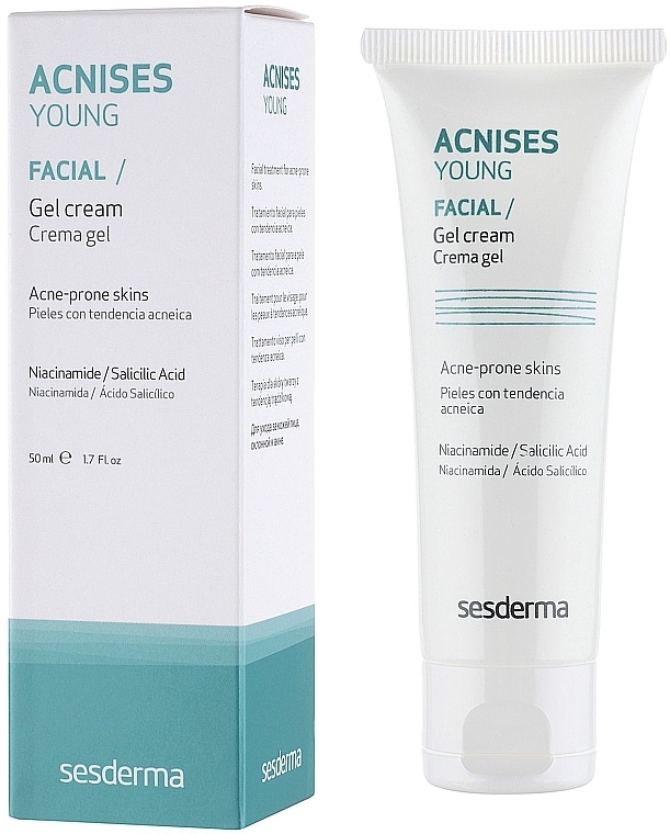 Gesichtscreme-Gel für Problemhaut - SesDerma Laboratories Acnises Young Gel Cream — Bild N3