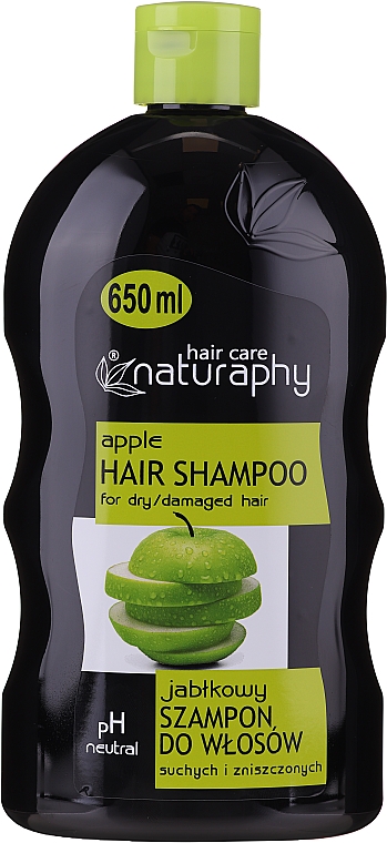 Shampoo mit Apfelduft für trockenes und strapaziertes Haar - Naturaphy Apple Hair Shampoo — Bild N1